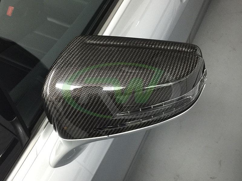 Carbon Fiber replacement mirror covers reaplace the housing on your W212 E Class