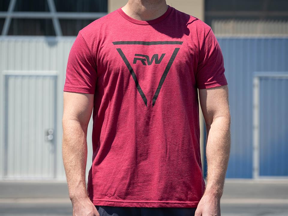 rw carbon red triangle tee