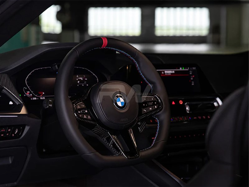 BMW G42 LCI Carbon Fiber Steering Wheel Trim