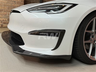 Tesla Model S Facelift CF Front Upper Splitters