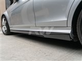 Mercedes W204 C63 DTM CF Side Skirt Extensions / 