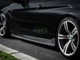 BMW F06 F12 F13 Carbon Fiber Side Skirt Extensions / 