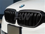 BMW G30 Dual Slat Carbon Fiber Grilles / 