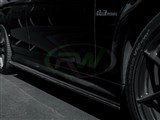 Mercedes W204 C63 Carbon Fiber Side Skirt Extensions / 