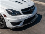 Mercedes C63 Black Series Style Full Carbon Fiber Front Lip / 