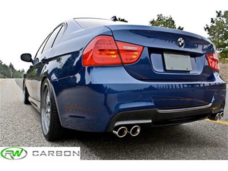 Bmw e90 m-tech performance style carbon fiber rear diffuser