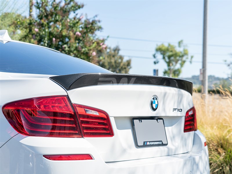 BMW F10 M5/5 Series Carbon Fiber Performance Style Trunk Spoiler