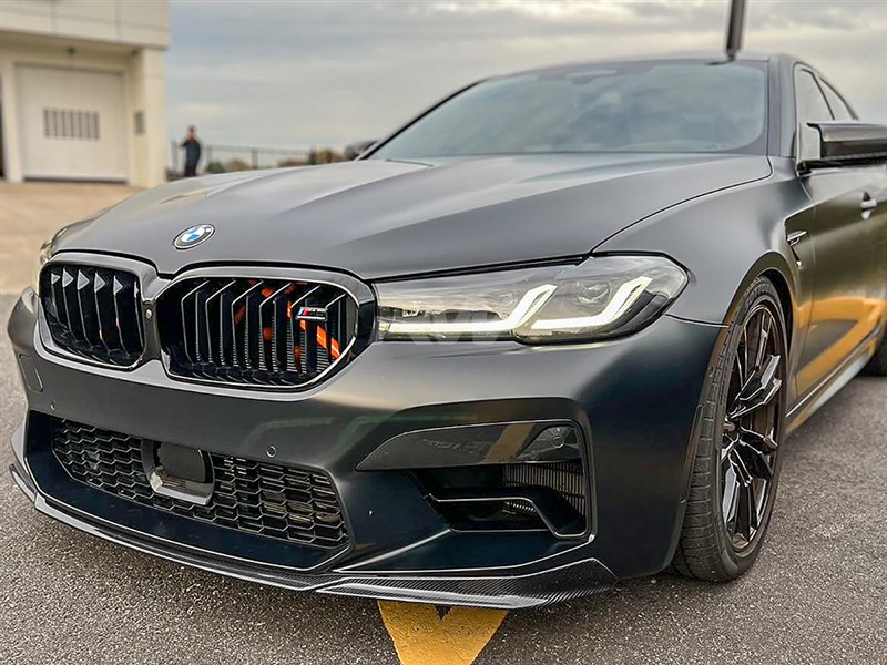 BMW F90 M5 LCI CS Style Full Carbon Fiber Front Lip Spoiler 2021