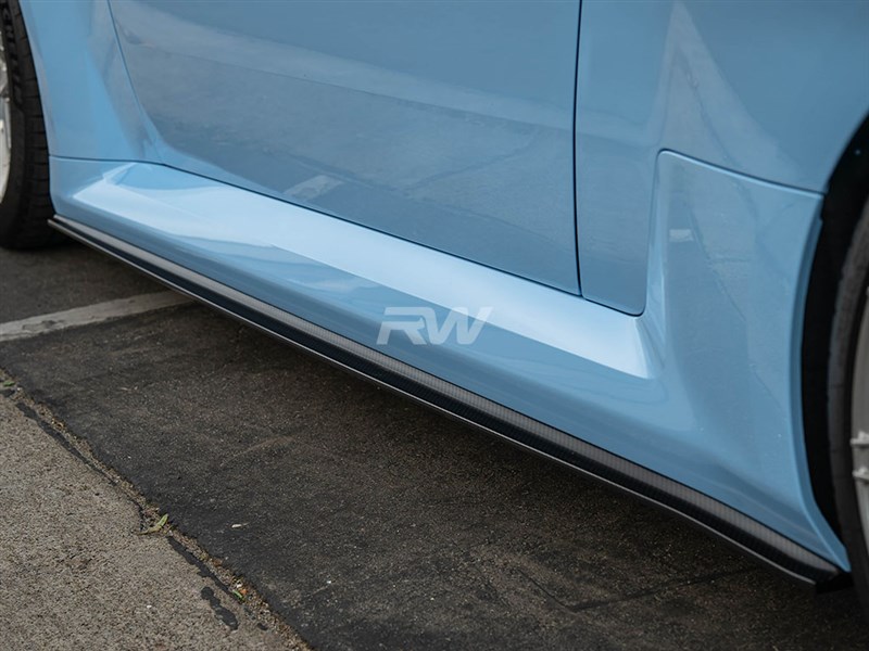 BMW G87 M2 Carbon Fiber RWS Side Skirt Extension