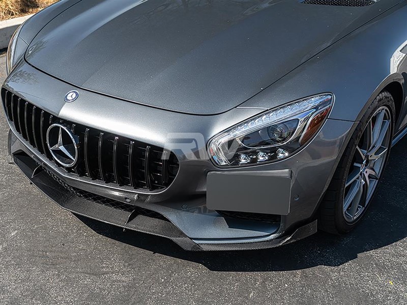 Carbon fiber front lip spoiler for 2015+ Mercedes GT and GTS