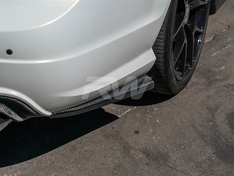 Mercedes W204 12+ Fl Carbon Fiber Rear Bumper Splitters
