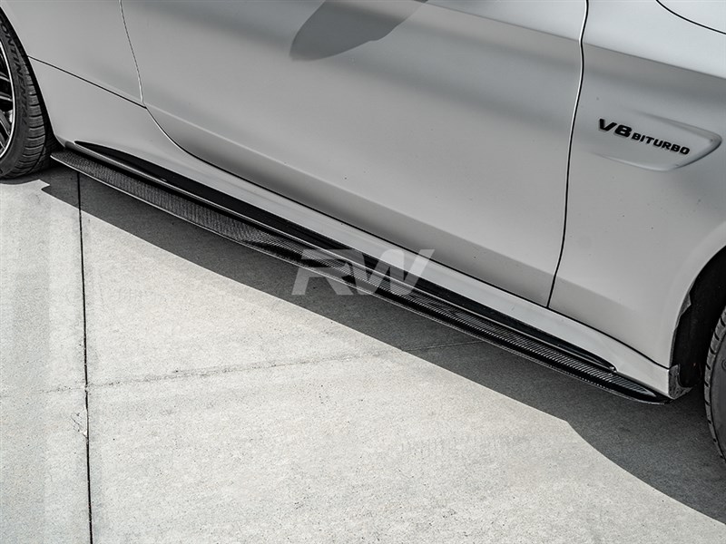 Introducing the all new cf side skirt extensions for the W205 C63