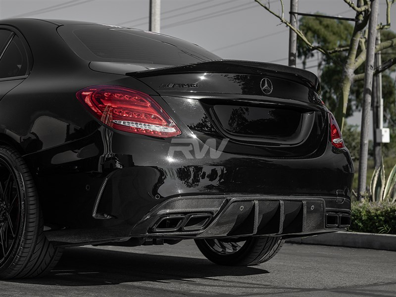 Mercedes W205 C63 C63S DTM Carbon Fiber Rear Diffuser