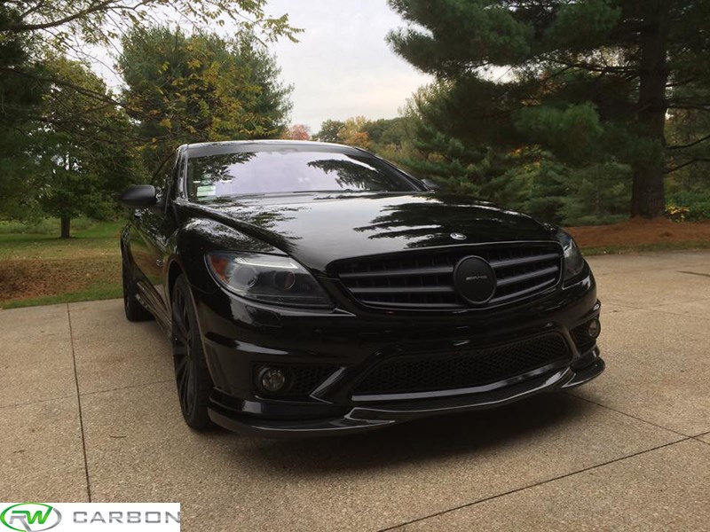 mercedes w216 godhand style carbon fiber lip