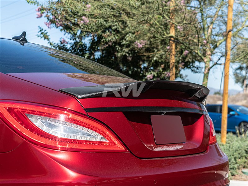 Mercedes W218 CL550 and CLS63 Renn style carbon fiber trunk spoiler
