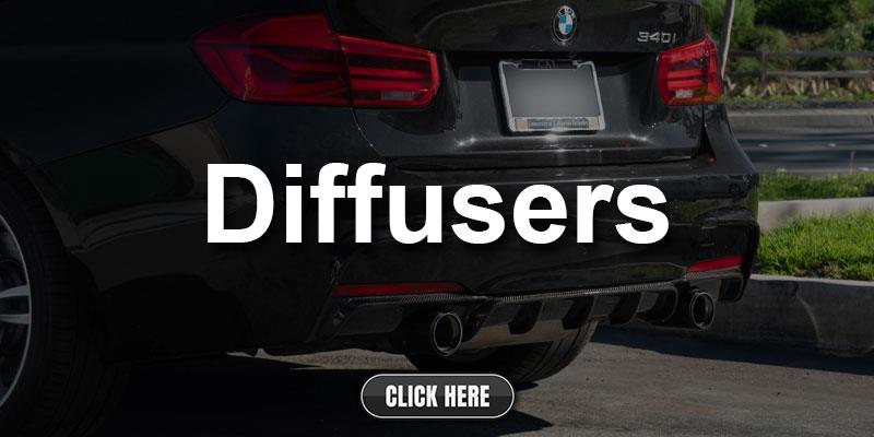 BMW F30 F31 328i 330i 335i 340i carbon fiber diffusers