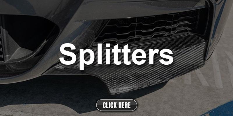 BMW F30 F31 328i 330i 335i 340i carbon fiber splitters