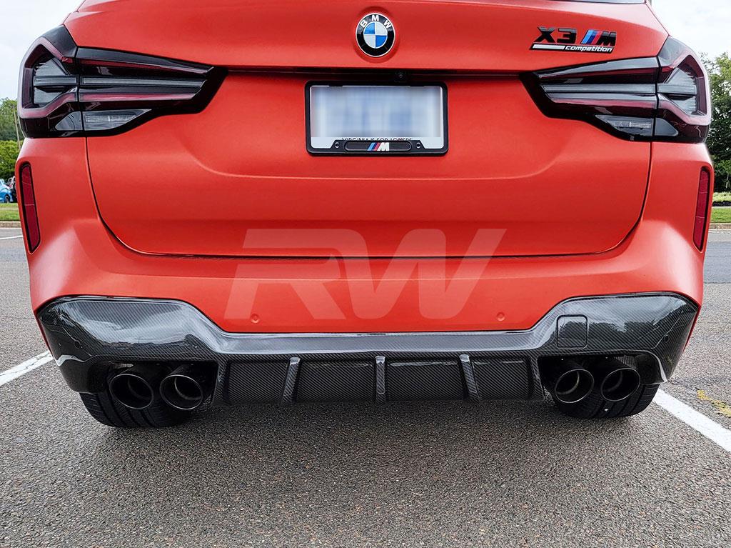 BMW F97 X3M LCI Full Carbon Fiber DTM Diffuser