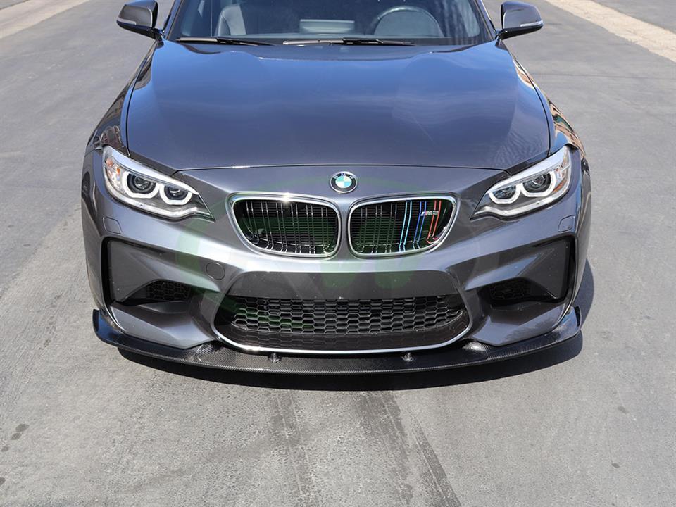 BMW F87 M2 installs a new RW 3D Style CF Front Lip Spoiler
