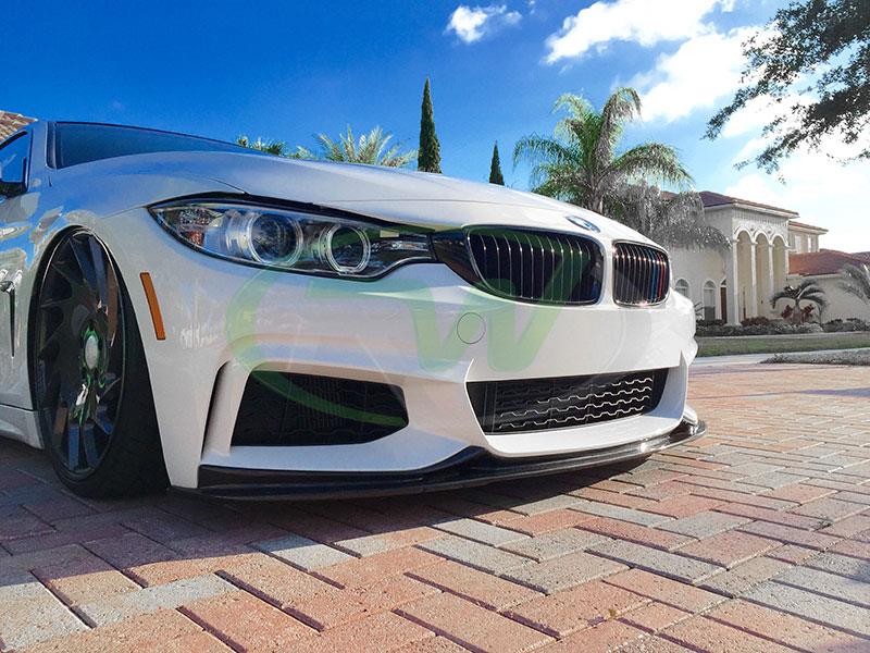 RW Carbon BMW F32 F33 F36 3D Style Carbon Fiber Front Lip - bmwf32011