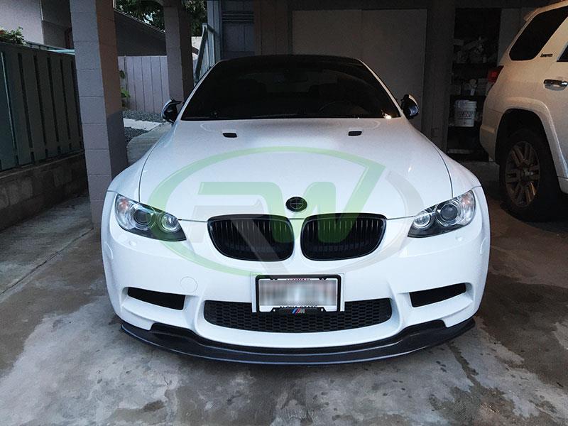 White BMW E93 M3 with a GTS Style Carbon Fiber Front Lip
