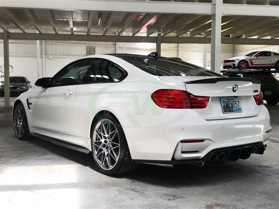 White BMW F80 M3 GTX with RW Carbon Fiber Side Skirt Extensions