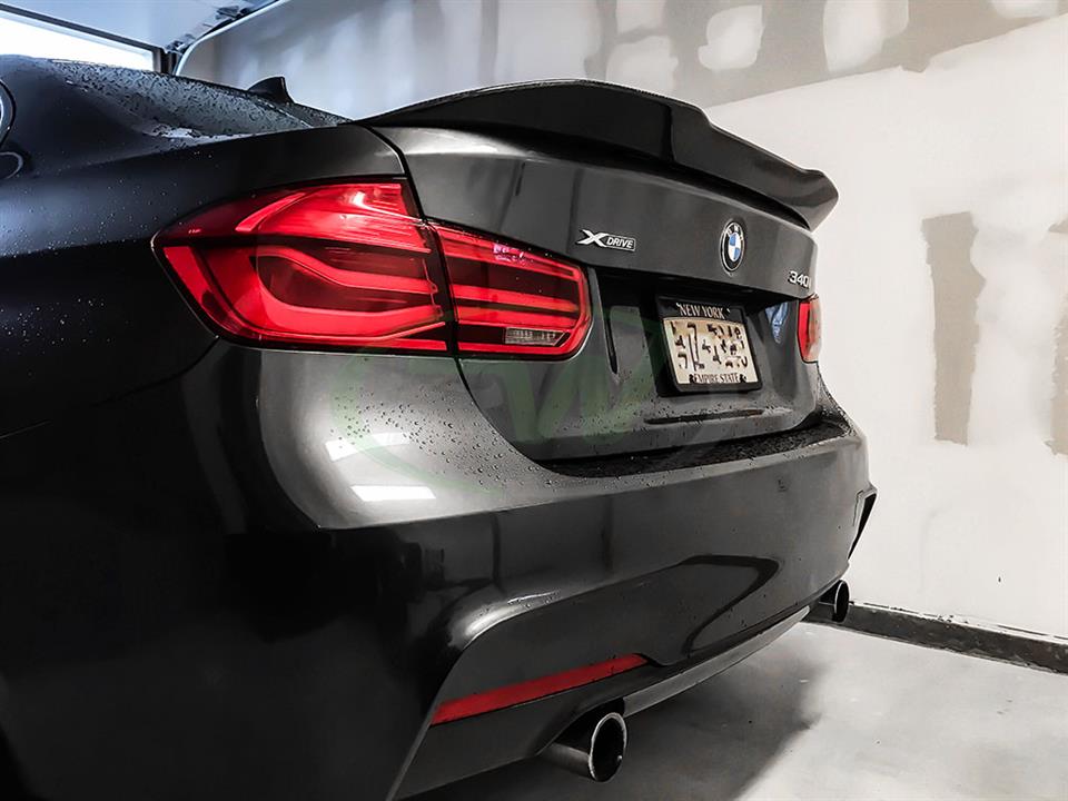 BMW F30 335i with a GTX Carbon Fiber Trunk Spoiler from RW Carbon