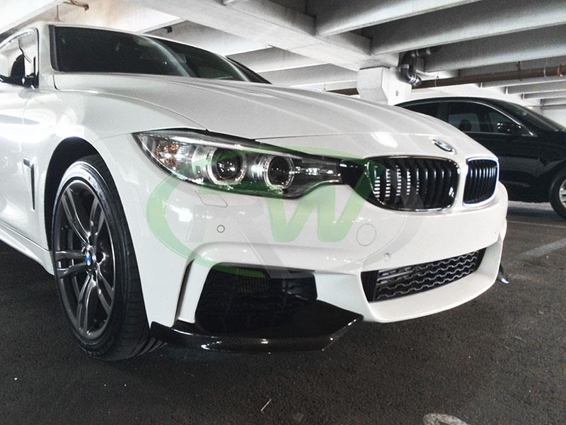 BMW F32 4 series with a set of RW Performance Style Carbon Fiber Splitters