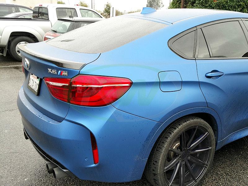 BMW F86 X6M Upgrades to an RW Carbon Fiber Trunk Spoiler