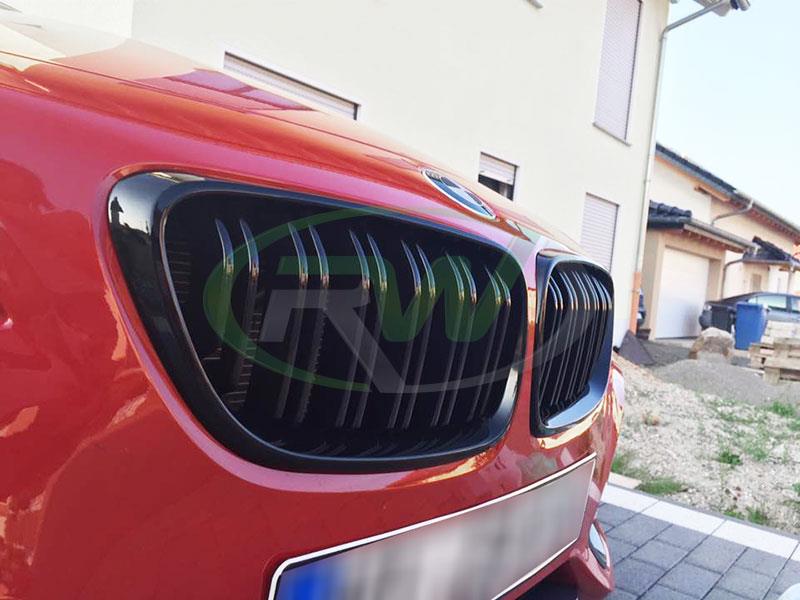 Red BMW F22 RW Carbon Gloss Black Grille Replacements