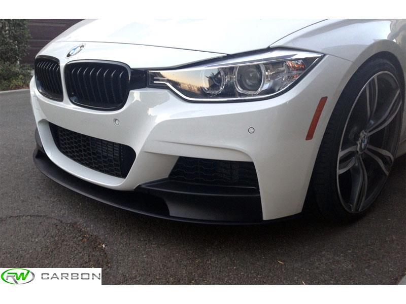 Sport Performance Front Spoiler +Doppelsteg Kühlergrill Schwarz passt für BMW  3er F30 F31 M-Paket