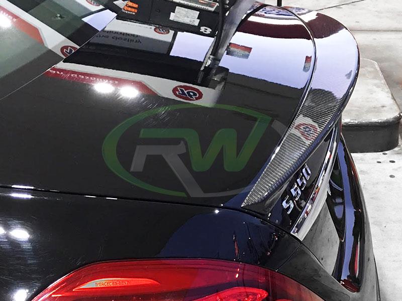 Mercedes W222 carbon fiber trunk spoiler