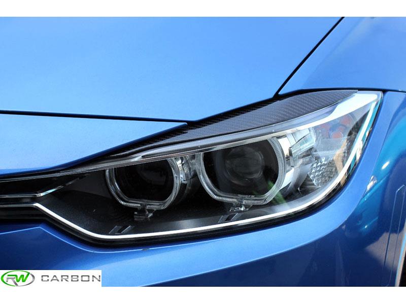 The exterior of your BMW F30, F31 needs these carbon fiber eyelids from RW carbon.