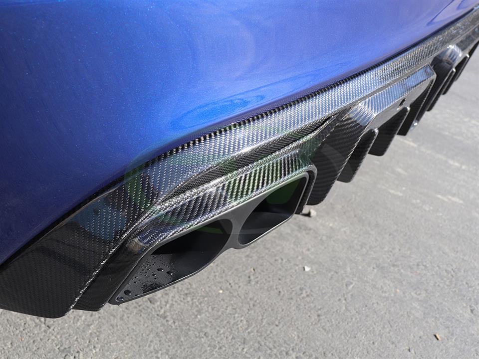 Upgraded aero parts for Mercedes W205 including RW Carbon's BRS Style Diffuser in Carbon Fiber