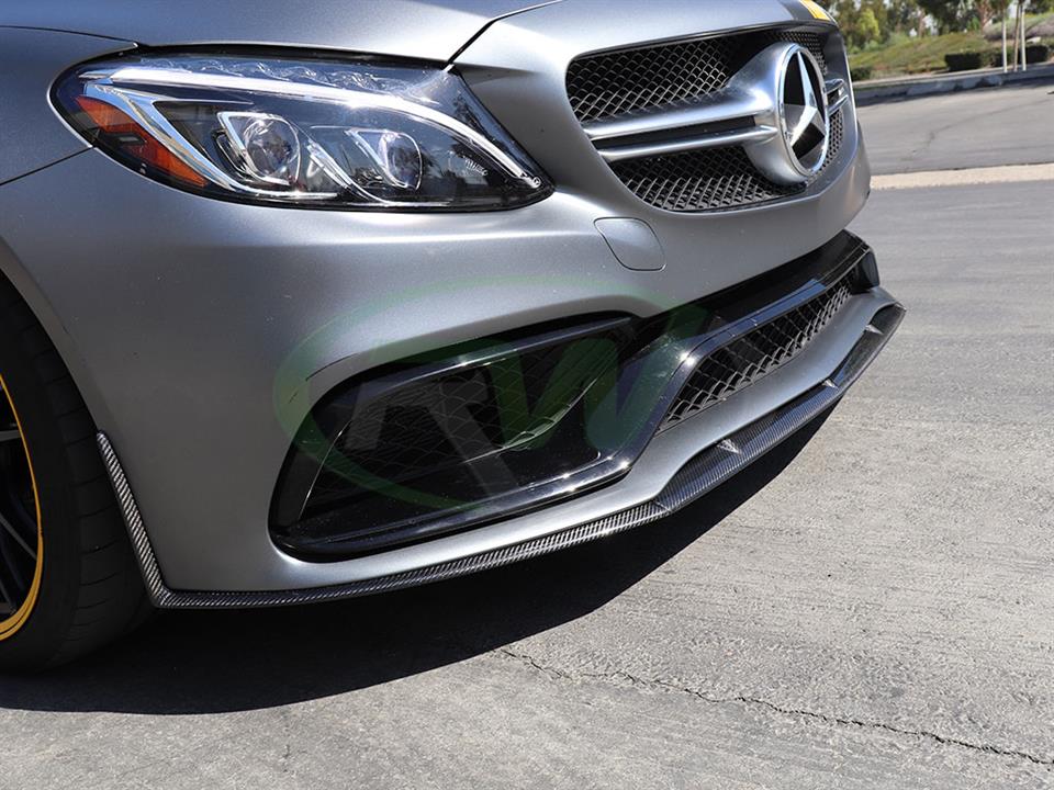 Mercedes W205 C63S Coupe fitted with a ED1 Style Carbon Fiber Front Lip