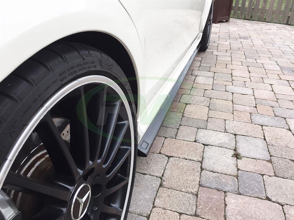 Mercedes W204 C63 CF Side Skirt Extensions