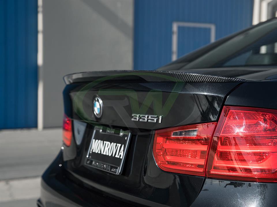 BMW F30 330 328 335 340 Performance Style Carbon Fiber Trunk Spoiler