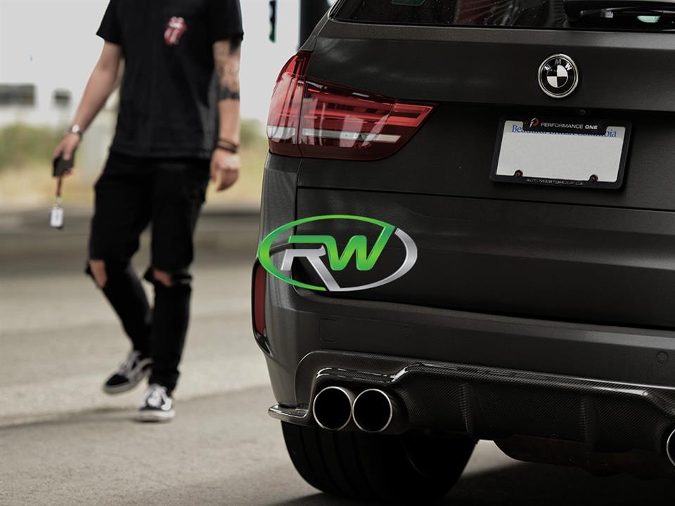 BMW F85 X5M 3D Style Rear Carbon Fiber Diffuser from RW Carbon 