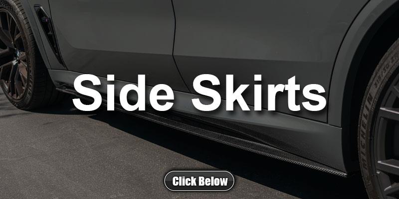 BMW F95 X5M Carbon Fiber Side Skirt Extensions