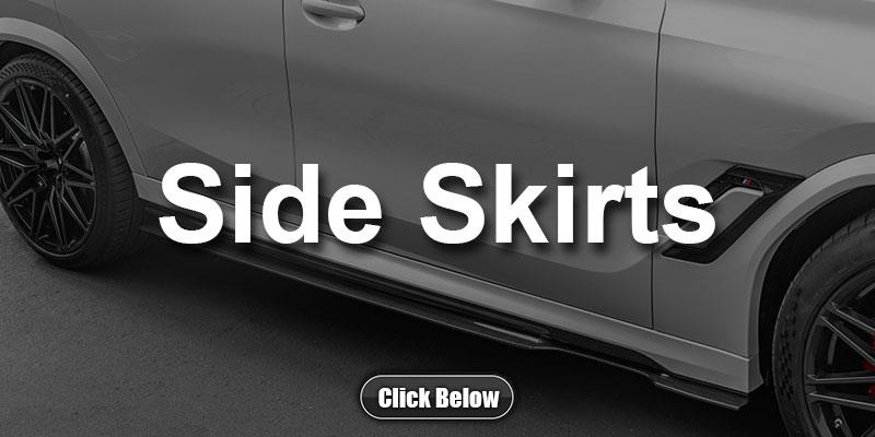 BMW F96 X6M Carbon Fiber Side Skirt Extensions