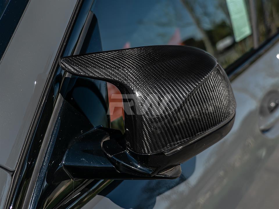 BMW X4M with RW Carbon Fiber Mirror Cap Replacements