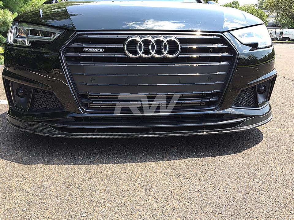 Audi B9 A4 S4 Carbon Fiber Front Lip Spoiler 19-20