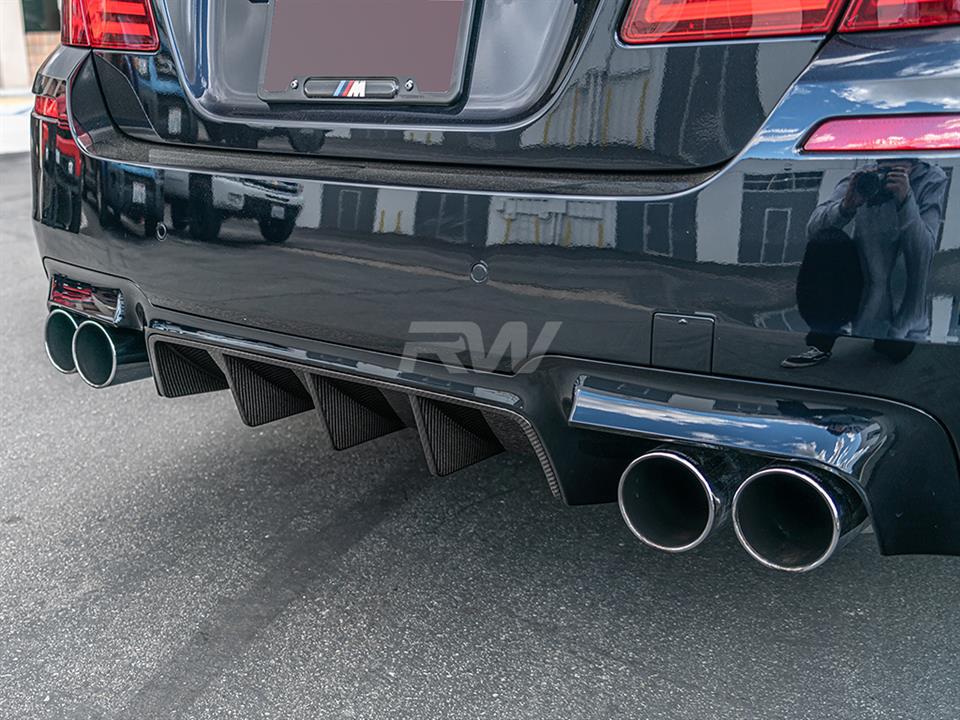 BMW F10 M5 with an RW Type I Carbon Fiber Center Diffuser
