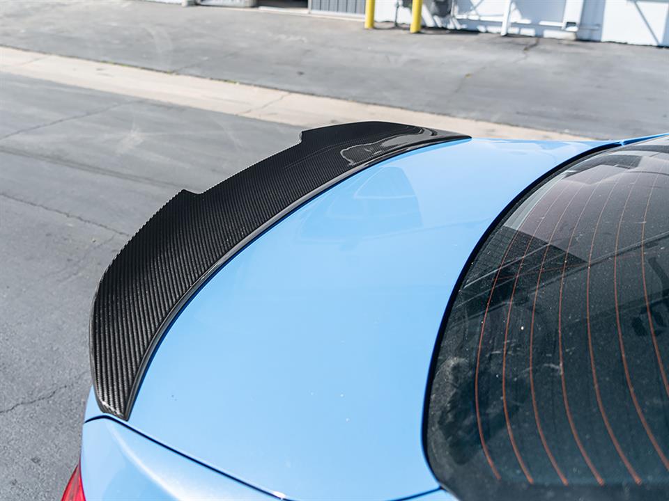 BMW F80 M3 gets a GTX V2 Carbon Fiber Trunk Spoiler installed at RW