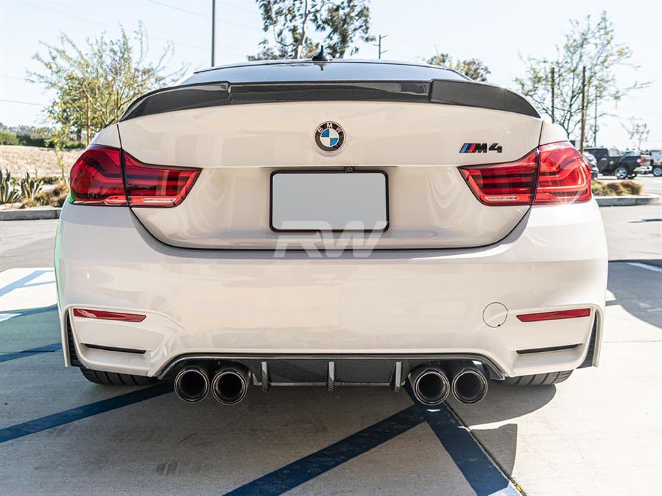 m4 with performance style carbon fiber diffuser from RW