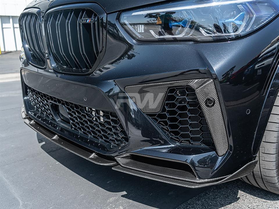 BMW F95 X5M gets a pair of RW Carbon Fiber Front Bumper Trim