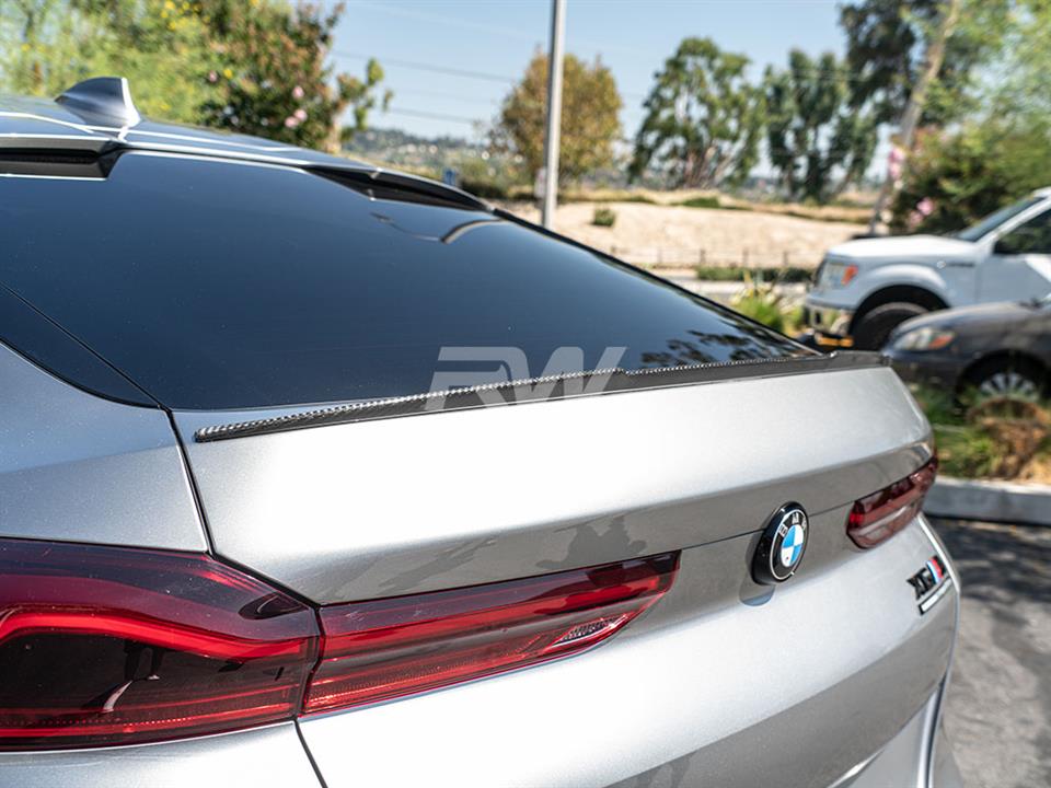 BMW F96 X6M M Style RW Carbon Fiber Trunk Spoiler