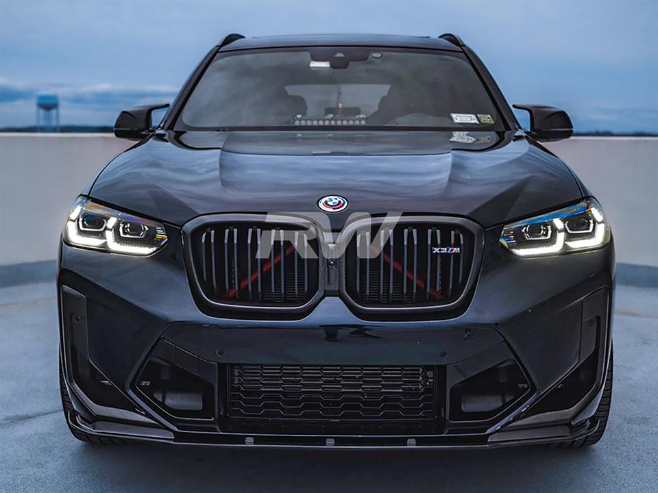 BMW F97 X3M and F98 X4M LCI RWS Carbon Fiber Front Lip Spoiler