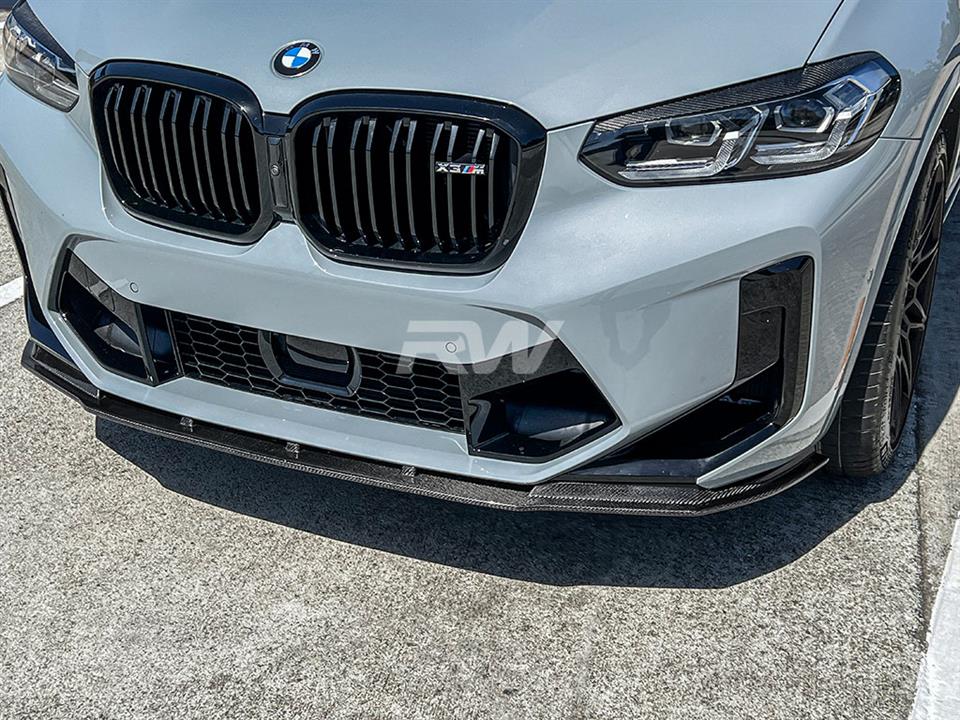 BMW F97 X3M and F98 X4M LCI RWS Carbon Fiber Front Lip Spoiler