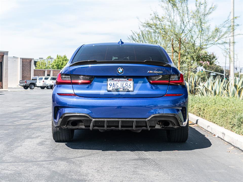 BMW G20 M340i is equipped with a new DTM Style Carbon Fiber Rear Diffuser